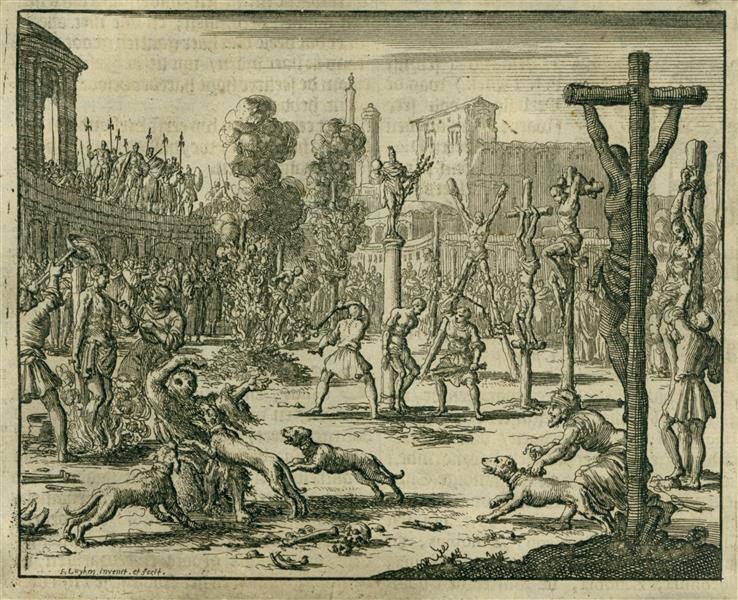 Persecution by Emperors Diocletian and Maximus, AD 301, 1685 - Jan Luyken