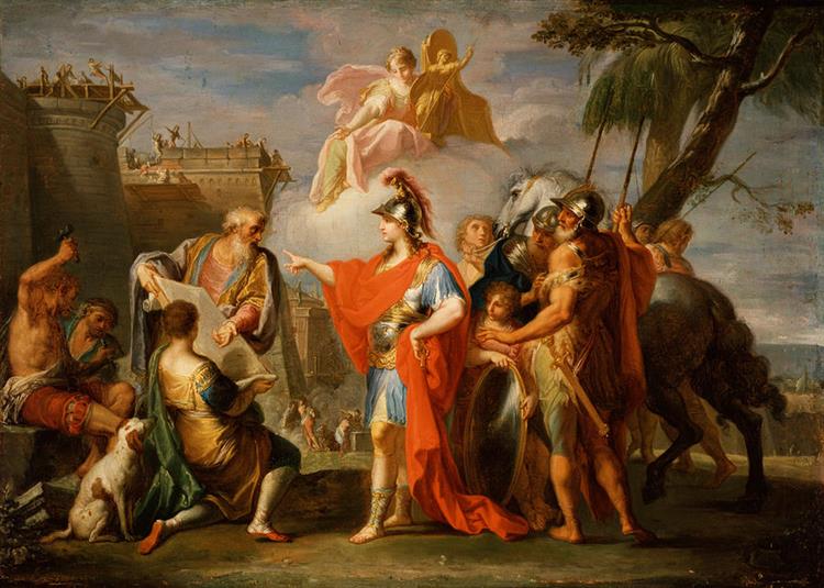 Alexander the Great founding Alexandria, c.1737 - Placido Costanzi