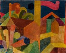 Paisagem com bandeira - Paul Klee