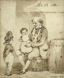 The Old Man and the Children - Nicolas Toussaint Charlet