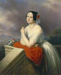 Portrait of a Young Woman - Карл Карлович Штейбен