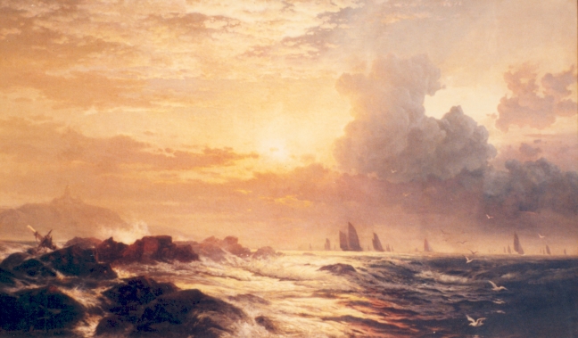 Yachting at Sunset, 1876 - Edward Moran