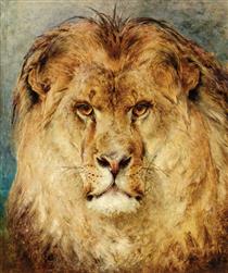 A Lion's Head - Heywood Hardy