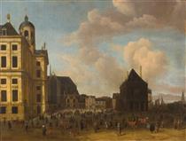 Dam Square in Amsterdam - Abraham Storck