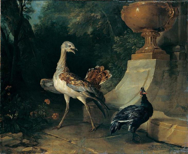 Bustard and Guinea Hen, 1739 - Jean-Baptiste Oudry