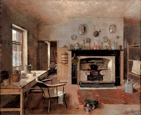 Kitchen at the Old King Street Bakery, 1884 - Frederick McCubbin
