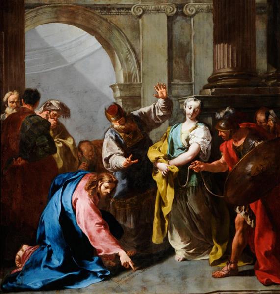Christ and the Adultress Sheffield, c.1732 - Giambattista Pittoni