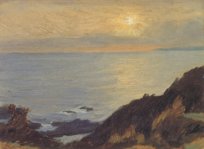 Sunlit Landscape of Cape Shio, 1931 - 藤島武二