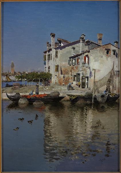Fishermen's Houses on the Giudecca, Venice - Martín Rico y Ortega