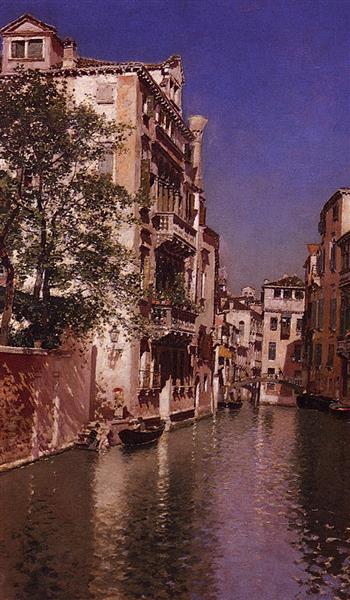 The San Giovanni Crisostomo canal, Venice - Martín Rico y Ortega