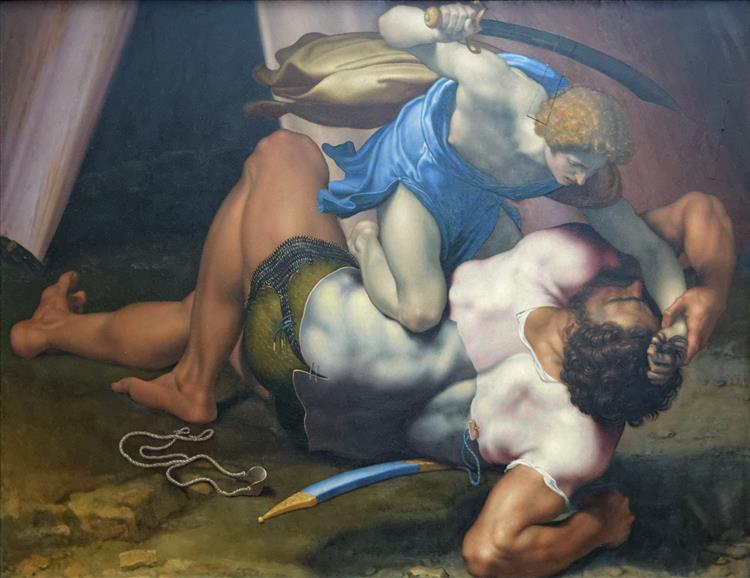 David and Goliath (Recto), c.1550 - Даниеле да Вольтерра
