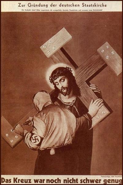 Concerning the German State Church - The Cross Wasn't Heavy Enough Yet - John Heartfield