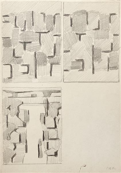 Sketch of Three Compositions, 1964 - Hryhorii Havrylenko