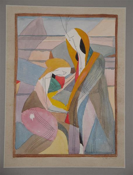 Composition With Two Figures, 1962 - Hryhorii Havrylenko