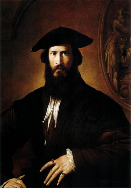 Portrait of a Man, c.1530 - 弗蘭西斯科．帕米賈尼諾
