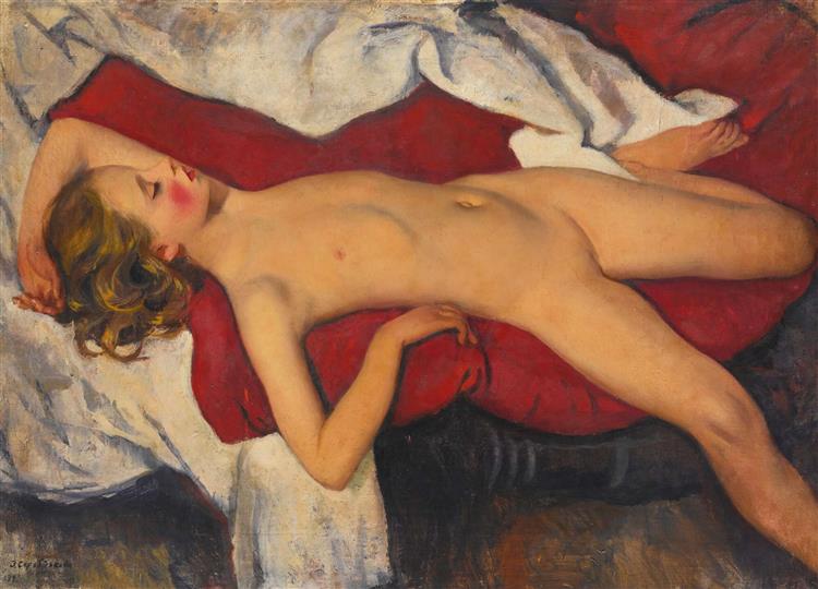 Етюд сплячої дівчини, 1923 - Зінаїда Серебрякова