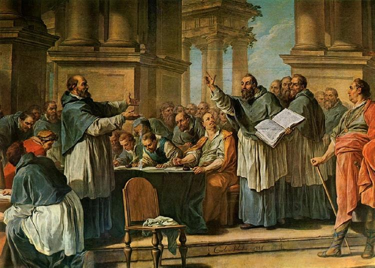 St. Augustine Arguing with Donatists - Charles-Andre van Loo (Carle van Loo)