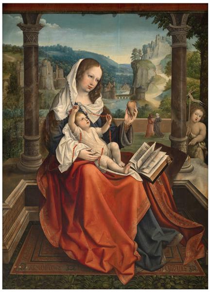 Virgin with the Child and St. John, c.1515 - c.1520 - Бернард ван Орлей