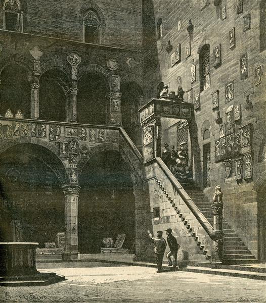 Florence. The Palazzo Del Bargello, 1887 - Gustav Bauernfeind