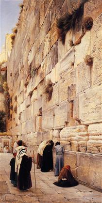 The Wailing Wall, Jerusalem - Gustav Bauernfeind