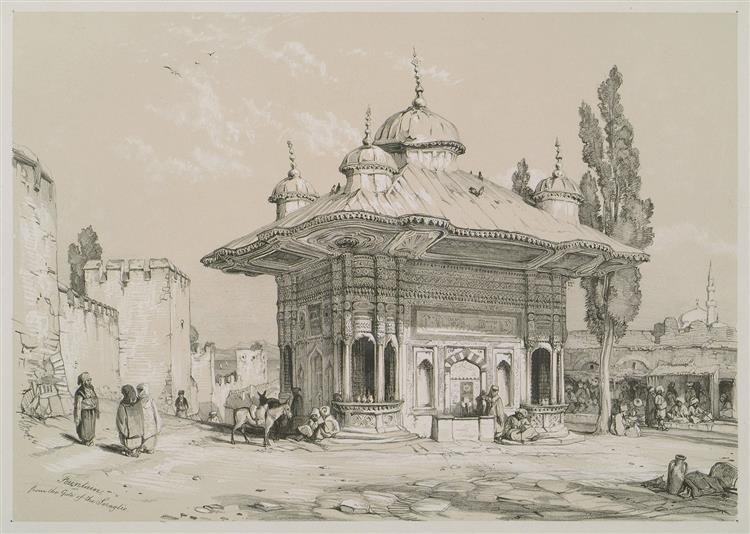 Fountain of the Gate of Eski (old) Serai, 1838 - John Frederick Lewis