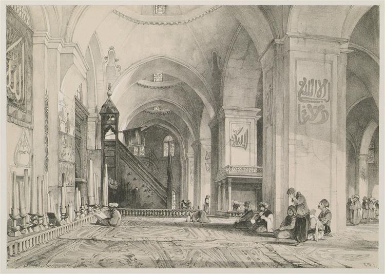 Interior of the Mosque, Brussa, 1838 - John Frederick Lewis