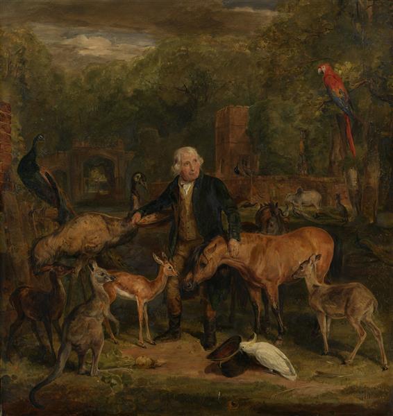 John Clark with the Animals at Sandpit Gate, c.1825 - John Frederick Lewis