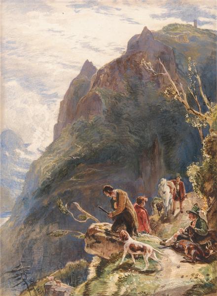 Tyrolese Hunters, 1827 - 1828 - Джон Фредерик Льюис
