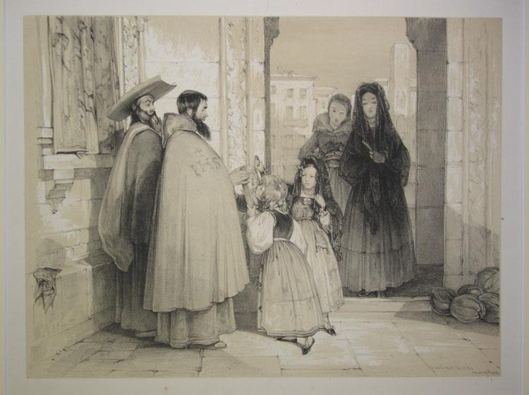 Mendicant Monks Receiving Alms, c.1834 - Джон Фредерик Льюис