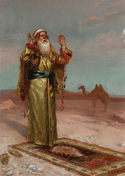 Praying in the Desert - Rudolf Ernst