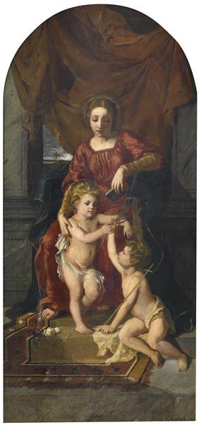 Mary, John and baby Jesus, 1875 - Rudolf Ernst