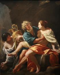 Lot and his Daughters - Simon Vouet