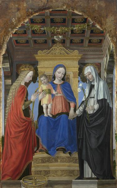 The Virgin and Child with Saints, c.1490 - Ambrogio Bergognone