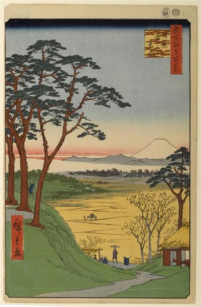 84. Grandpa's Teahouse in Meguro, 1857 - Utagawa Hiroshige