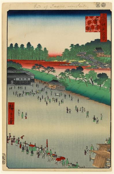 9. Yatsukōji, Inside Sujikai Gate, 1857 - Utagawa Hiroshige