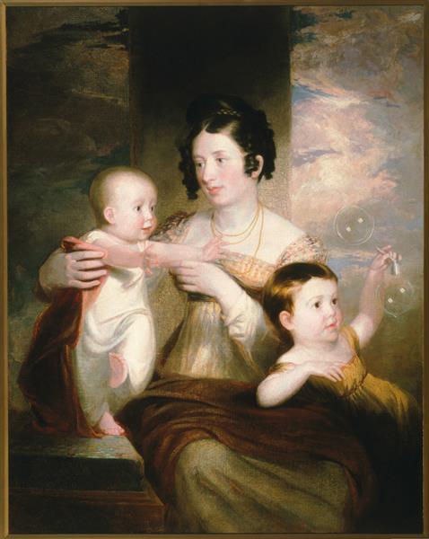 Portrait of Mrs. Morse and Two Children, 1824 - Сэмюэл Морзе