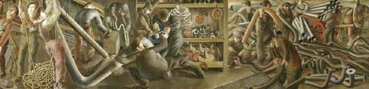 Plumbers (right), 1939 - 1945 - Stanley Spencer
