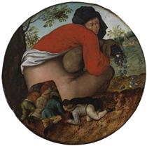 Man with the Moneybag and Flatterers - Pieter Brueghel el Joven