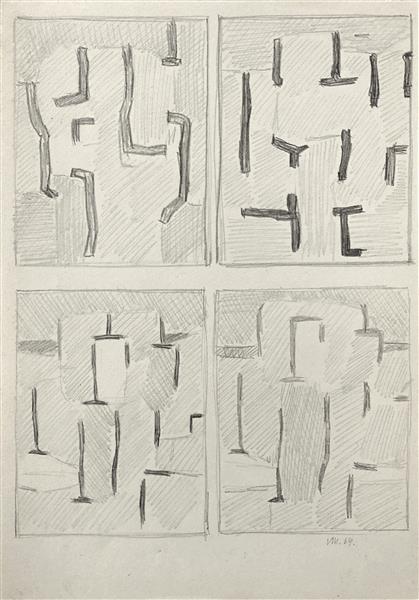 Four Compositions (sketches), 1964 - Григорий Иванович Гавриленко