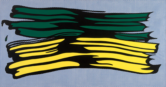 Yellow and Green Brushstrokes, 1966 - Рой Лихтенштейн
