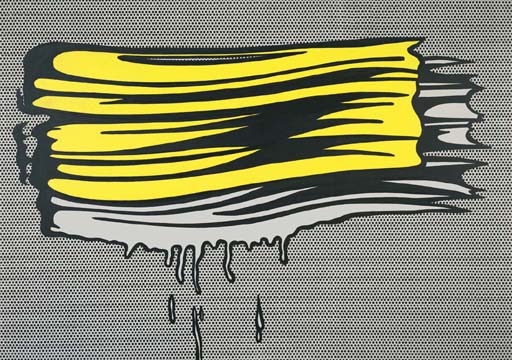Yellow and White Brushstrokes, 1965 - Рой Лихтенштейн