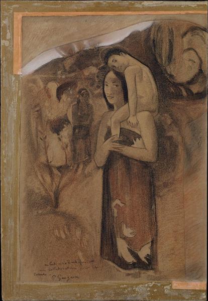 Hail Mary (Ia Orana Maria), c.1893 - c.1895 - Поль Гоген