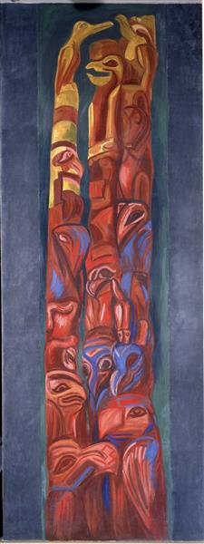Panel 10. Totem Poles - The Epic of American Civilization, 1932 - 1934 - Хосе Клементе Ороско