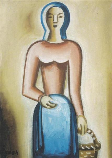 Děvče s košem, 1923 - Josef Capek