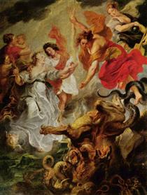 20. Reconciliation of the Queen and Her Son - Peter Paul Rubens