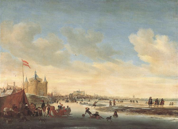 Alkmaar in Winter - Salomon van Ruysdael