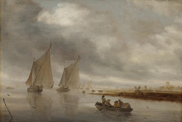 River Scenery - Salomon van Ruysdael