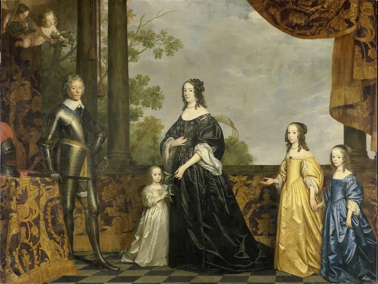 Portret Van Frederik Hendrik, Prins Van Oranje Met Zijn Vrouw Amalia Van Solms, 1647 - Gerrit van Honthorst