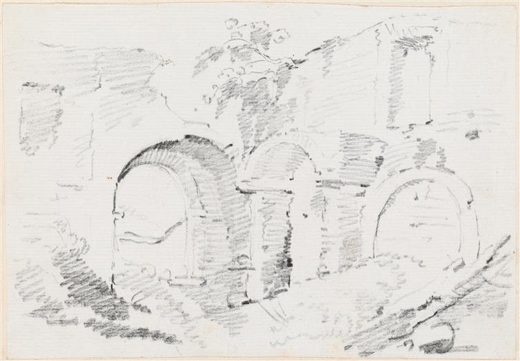 Roman Walls, c.1750 - Joseph-Marie Vien