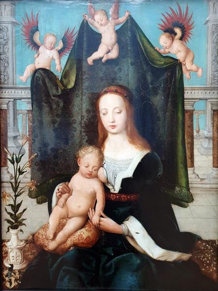 Mary with the Sleeping Christ Child, 1520 - 老漢斯‧霍爾拜因